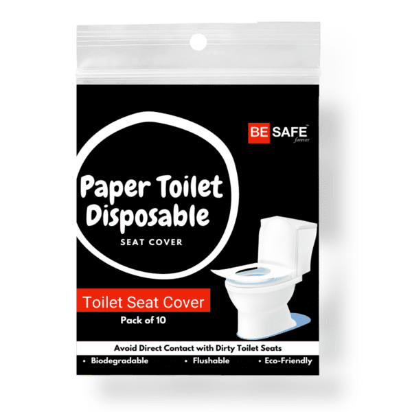 Disposable Paper Toilet Cover Black with shadow pack of 1