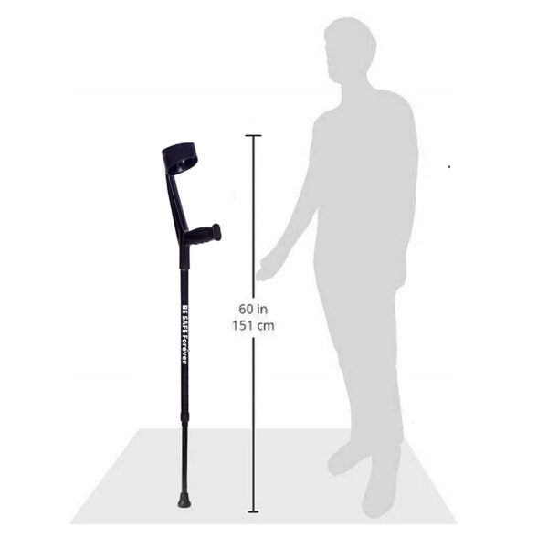 3 Elbow Walking Stick, walking crutch, black