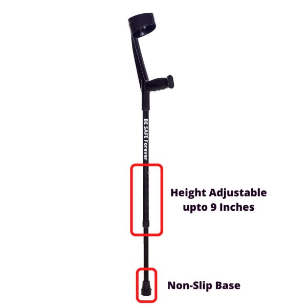 5 Elbow Walking Stick, walking crutch, black