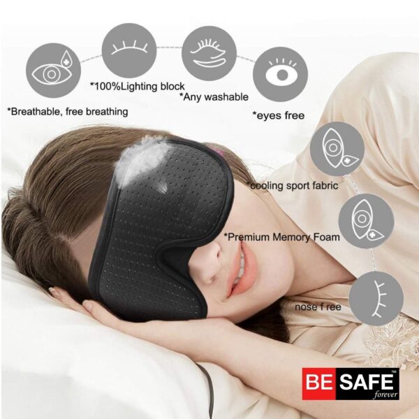 BESAFE Forever Premium Sleeping Eye Mask with mesh for men and women 5