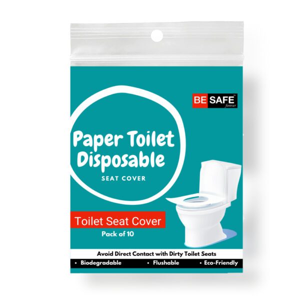 Disposable Paper Toilet Seat Cover Blue Yellow Cover with shadow Pack of 1
